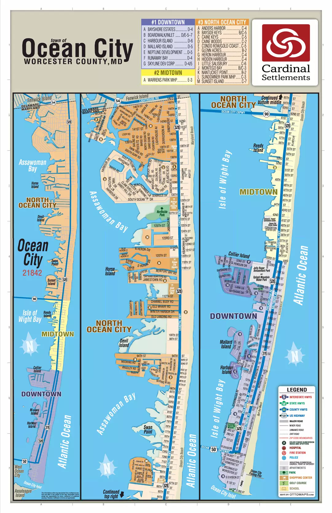 Ocean City Map